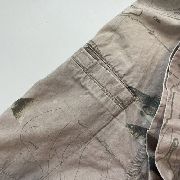 VINTAGE Columbia River Lodge Shirt Mens 2XL Trout Fish Button Up Short Sleeve - Picture 8 of 9